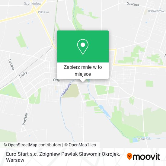 Mapa Euro Start s.c. Zbigniew Pawlak Sławomir Okrojek