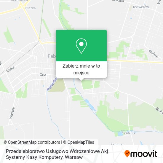 Mapa Przedsiebiorstwo Uslugowo Wdrozeniowe Akj Systemy Kasy Komputery