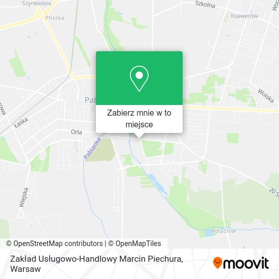 Mapa Zakład Usługowo-Handlowy Marcin Piechura