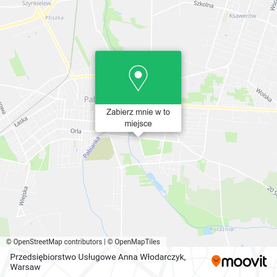 Mapa Przedsiębiorstwo Usługowe Anna Włodarczyk