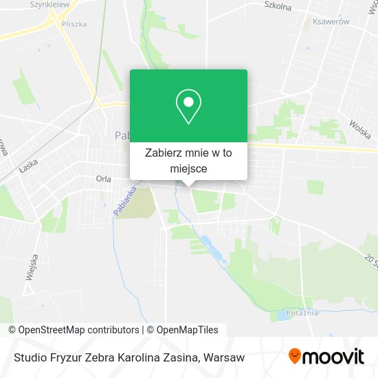 Mapa Studio Fryzur Zebra Karolina Zasina