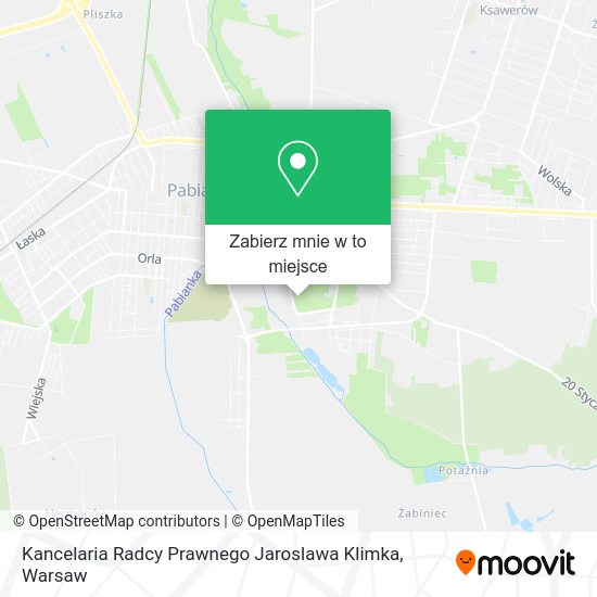 Mapa Kancelaria Radcy Prawnego Jaroslawa Klimka