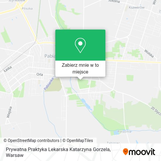 Mapa Prywatna Praktyka Lekarska Katarzyna Gorzela