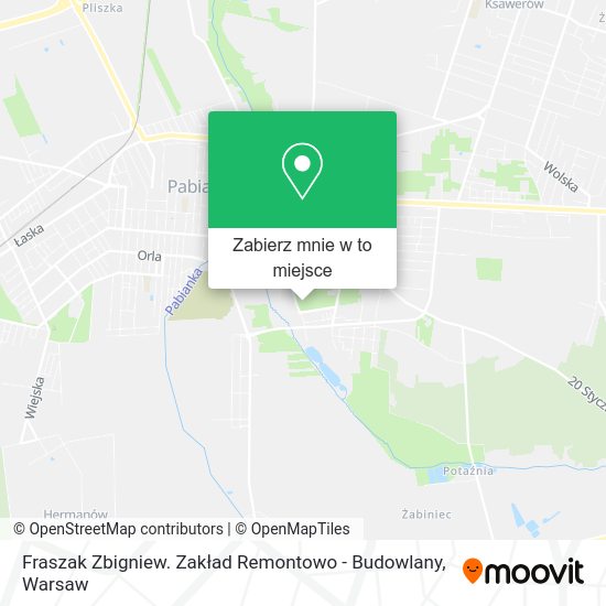 Mapa Fraszak Zbigniew. Zakład Remontowo - Budowlany