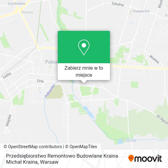 Mapa Przedsiębiorstwo Remontowo Budowlane Kraina Michał Kraina