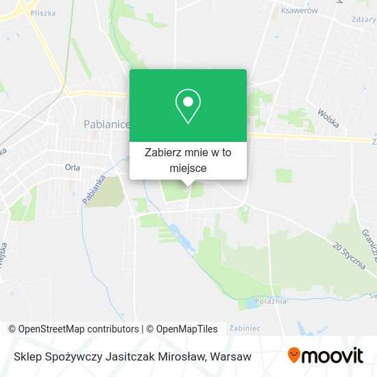 Mapa Sklep Spożywczy Jasitczak Mirosław