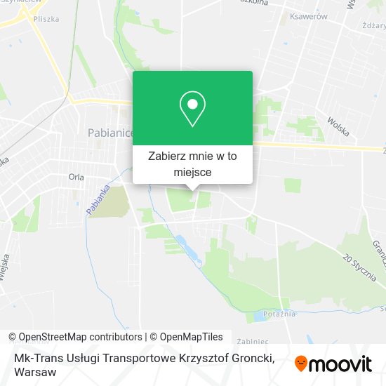 Mapa Mk-Trans Usługi Transportowe Krzysztof Groncki