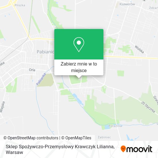 Mapa Sklep Spożywczo-Przemysłowy Krawczyk Lilianna