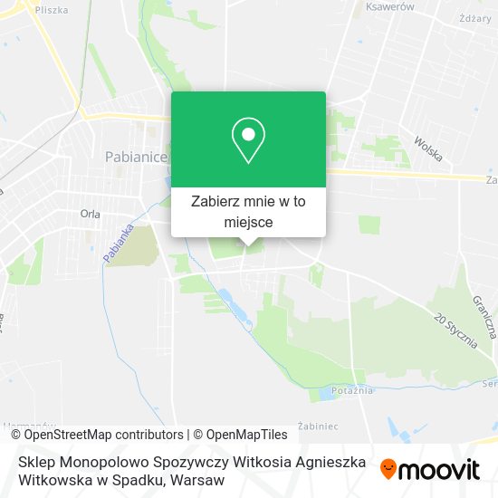 Mapa Sklep Monopolowo Spozywczy Witkosia Agnieszka Witkowska w Spadku