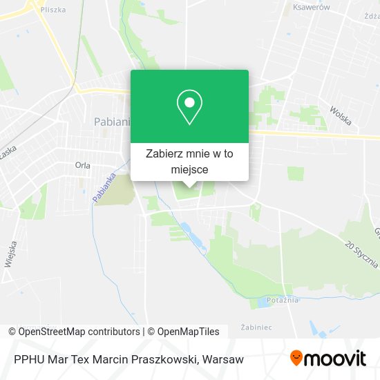 Mapa PPHU Mar Tex Marcin Praszkowski