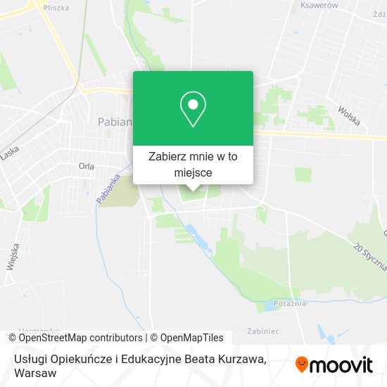 Mapa Usługi Opiekuńcze i Edukacyjne Beata Kurzawa