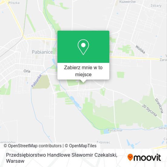 Mapa Przedsiębiorstwo Handlowe Sławomir Czekalski