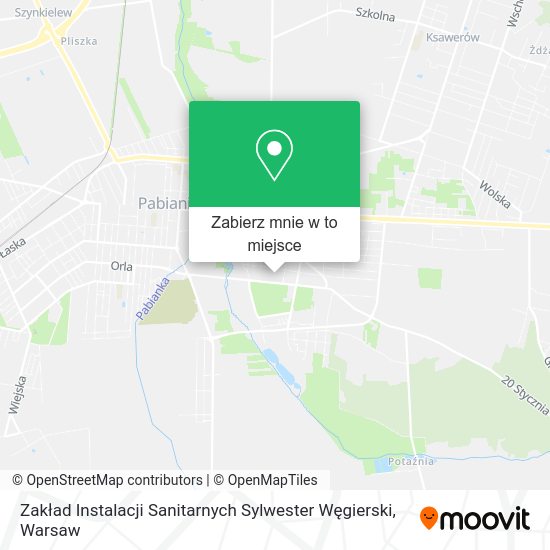 Mapa Zakład Instalacji Sanitarnych Sylwester Węgierski