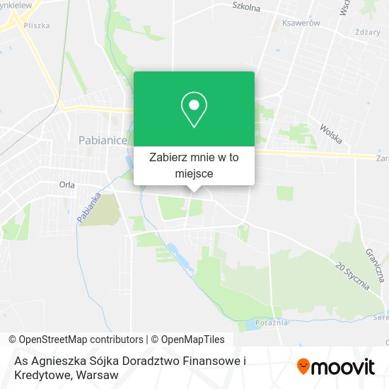 Mapa As Agnieszka Sójka Doradztwo Finansowe i Kredytowe