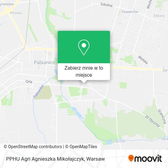 Mapa PPHU Agri Agnieszka Mikołajczyk