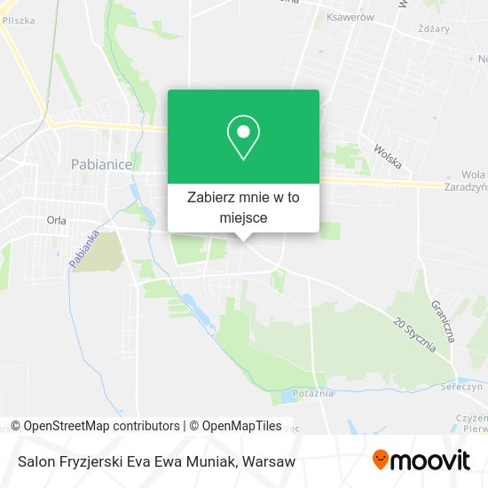 Mapa Salon Fryzjerski Eva Ewa Muniak