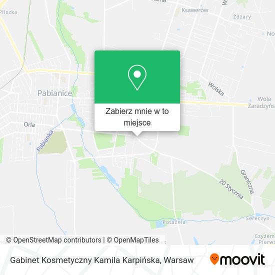 Mapa Gabinet Kosmetyczny Kamila Karpińska