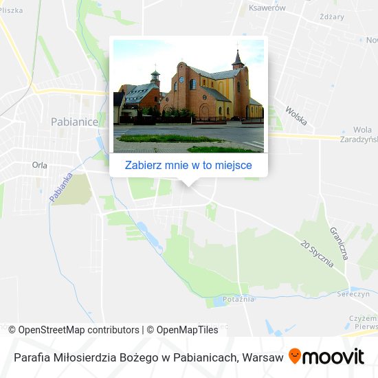 Mapa Parafia Miłosierdzia Bożego w Pabianicach