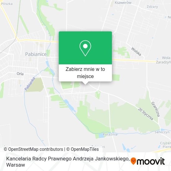 Mapa Kancelaria Radcy Prawnego Andrzeja Jankowskiego