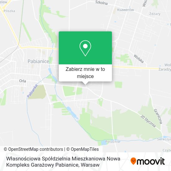 Mapa Własnościowa Spółdzielnia Mieszkaniowa Nowa Kompleks Garażowy Pabianice