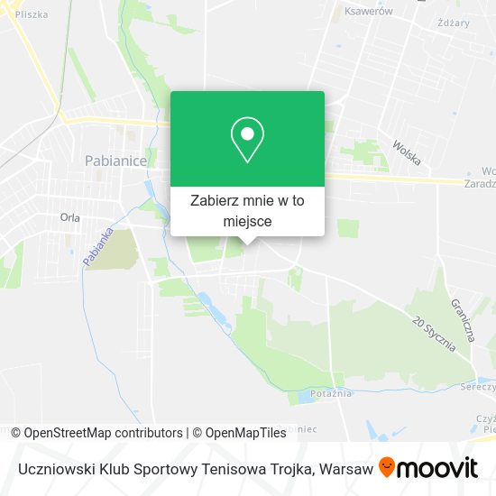 Mapa Uczniowski Klub Sportowy Tenisowa Trojka