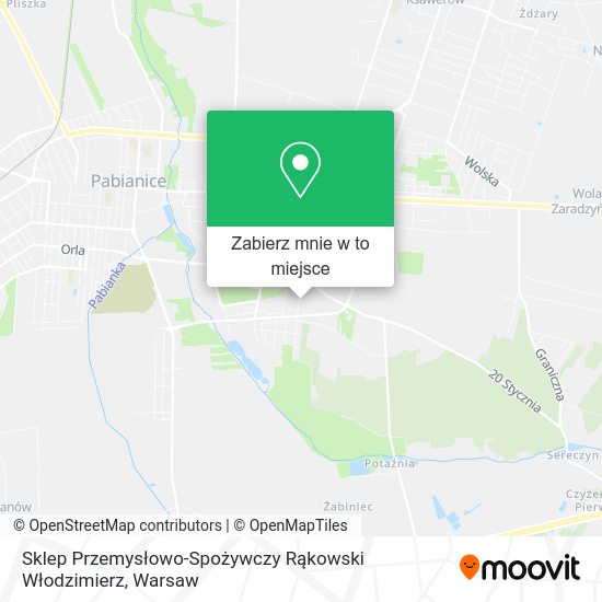 Mapa Sklep Przemysłowo-Spożywczy Rąkowski Włodzimierz