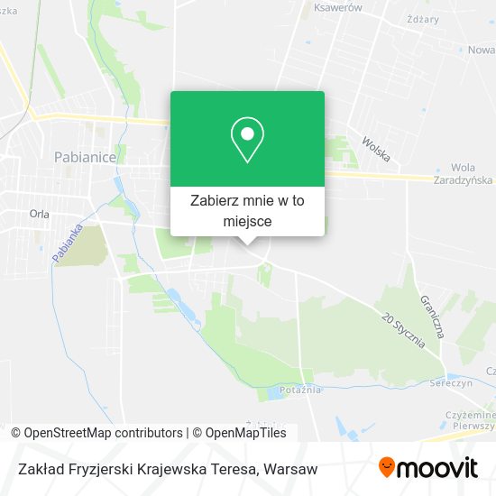 Mapa Zakład Fryzjerski Krajewska Teresa