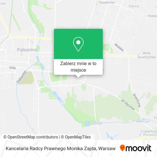 Mapa Kancelaria Radcy Prawnego Monika Zajda