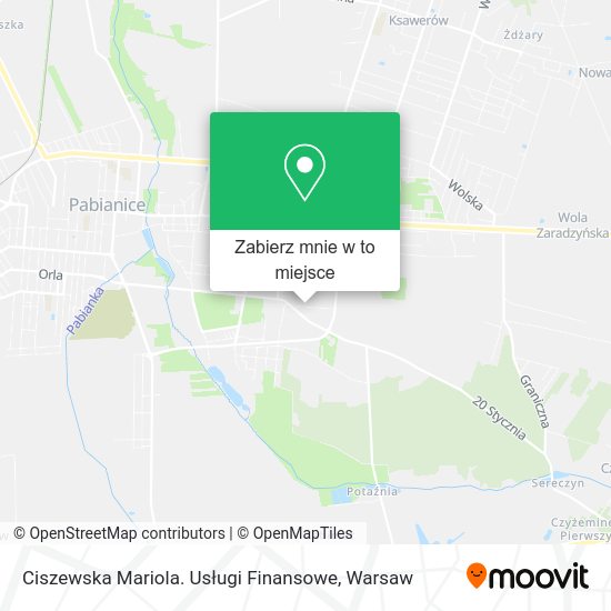 Mapa Ciszewska Mariola. Usługi Finansowe