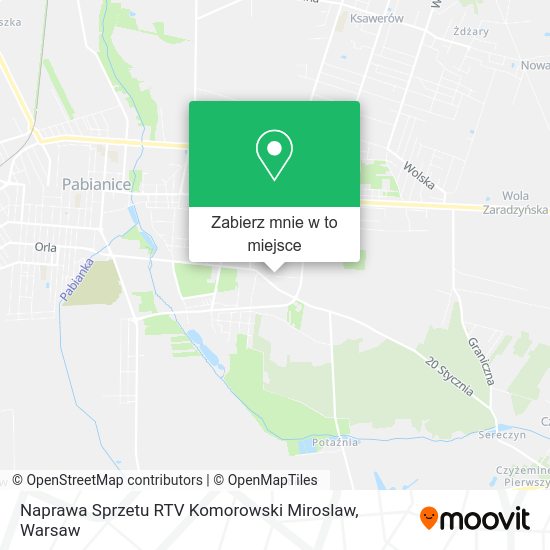 Mapa Naprawa Sprzetu RTV Komorowski Miroslaw