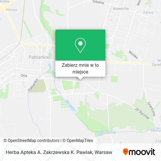 Mapa Herba Apteka A. Zakrzewska K. Pawlak