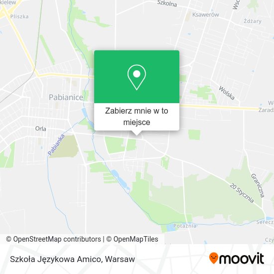 Mapa Szkoła Językowa Amico