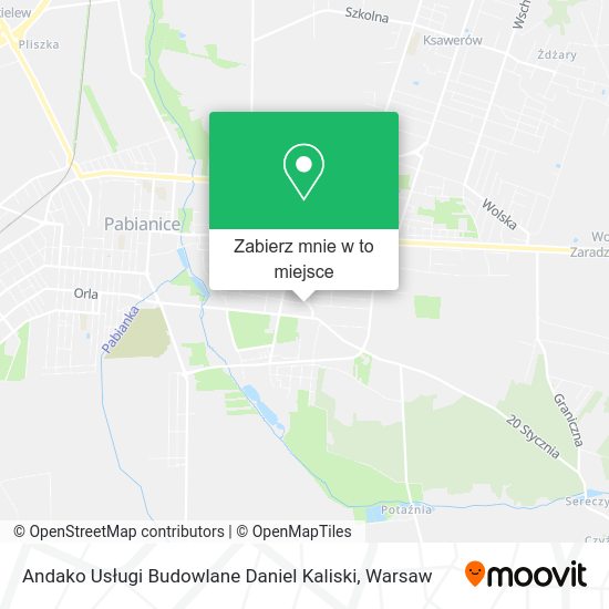 Mapa Andako Usługi Budowlane Daniel Kaliski