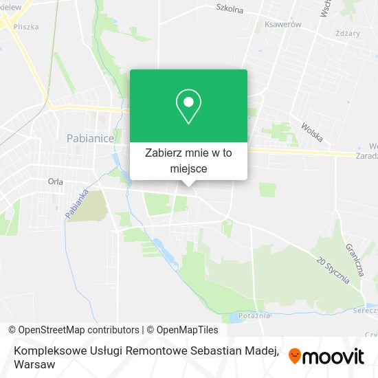 Mapa Kompleksowe Usługi Remontowe Sebastian Madej