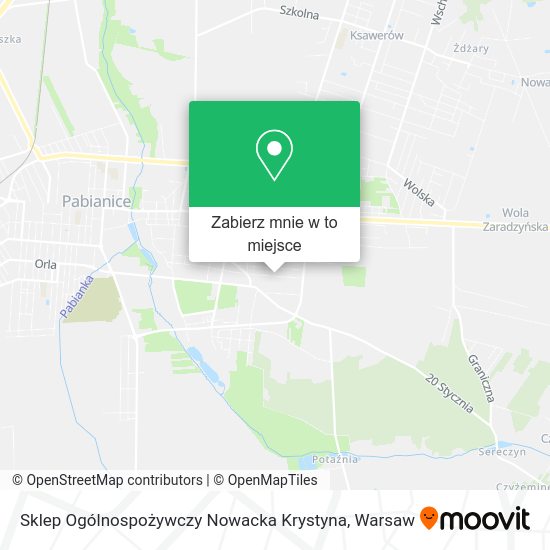 Mapa Sklep Ogólnospożywczy Nowacka Krystyna