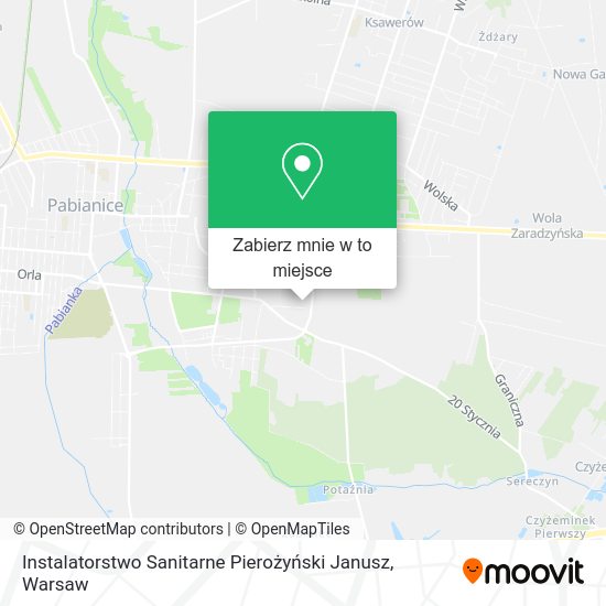 Mapa Instalatorstwo Sanitarne Pierożyński Janusz