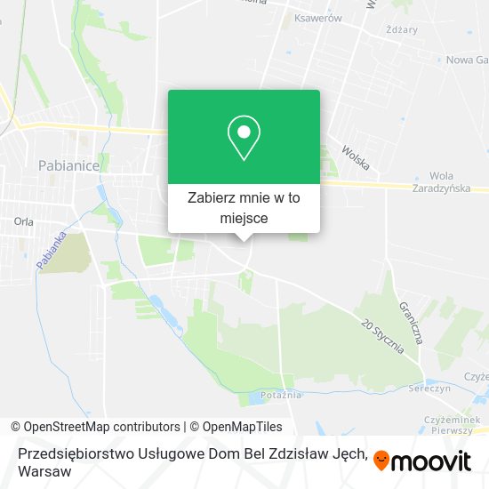 Mapa Przedsiębiorstwo Usługowe Dom Bel Zdzisław Jęch