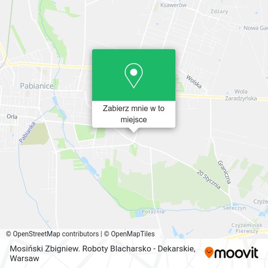 Mapa Mosiński Zbigniew. Roboty Blacharsko - Dekarskie