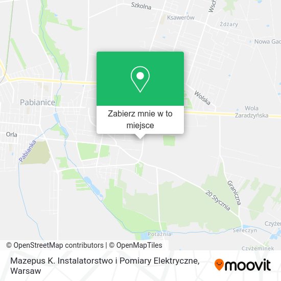 Mapa Mazepus K. Instalatorstwo i Pomiary Elektryczne