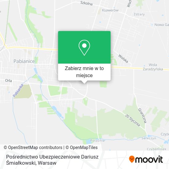 Mapa Pośrednictwo Ubezpieczeniowe Dariusz Śmiałkowski