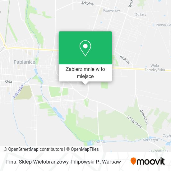 Mapa Fina. Sklep Wielobranżowy. Filipowski P.