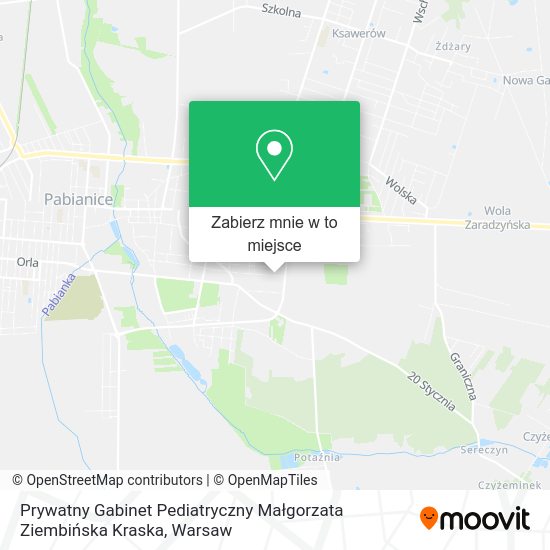 Mapa Prywatny Gabinet Pediatryczny Małgorzata Ziembińska Kraska