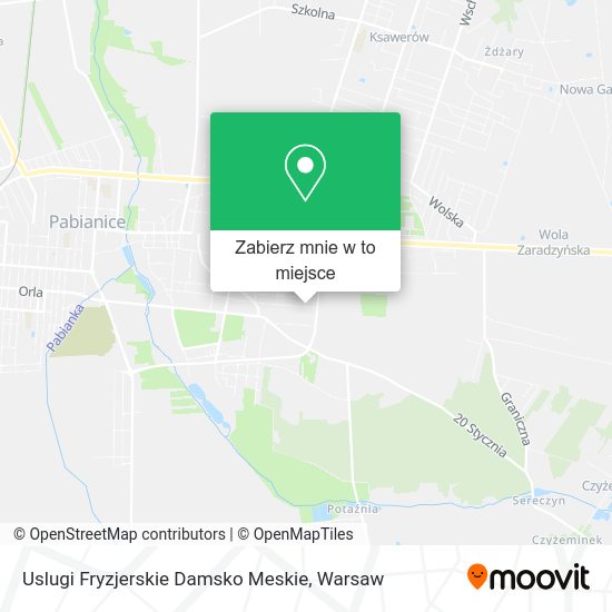 Mapa Uslugi Fryzjerskie Damsko Meskie