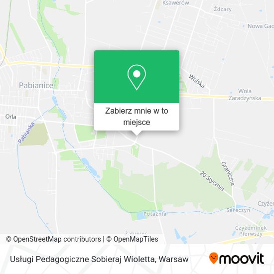 Mapa Usługi Pedagogiczne Sobieraj Wioletta