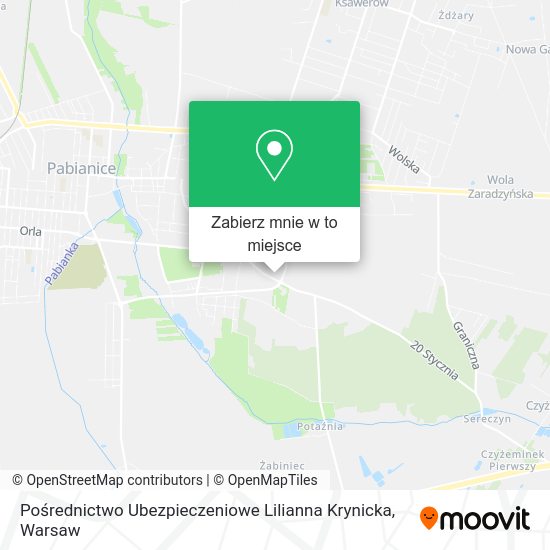 Mapa Pośrednictwo Ubezpieczeniowe Lilianna Krynicka