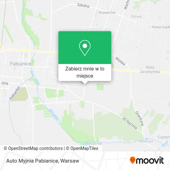 Mapa Auto Myjnia Pabianice