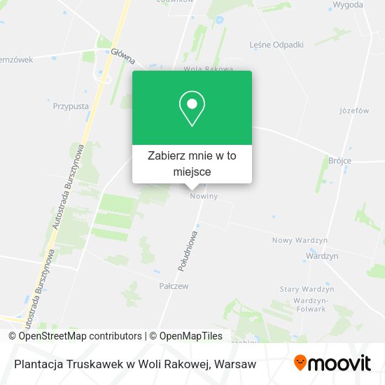 Mapa Plantacja Truskawek w Woli Rakowej