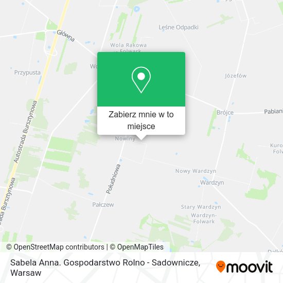 Mapa Sabela Anna. Gospodarstwo Rolno - Sadownicze