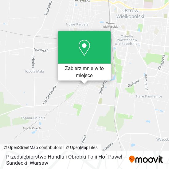 Mapa Przedsiębiorstwo Handlu i Obróbki Folii Hof Paweł Sandecki