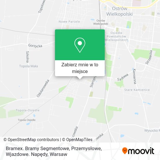 Mapa Bramex. Bramy Segmentowe, Przemysłowe, Wjazdowe. Napędy